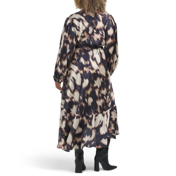 TANYA TAYLOR Cream Multi Long Sleeve Blaire Dress - Picture 2 of 2